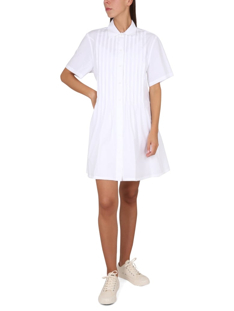 pleated chemise dress by Selfnex