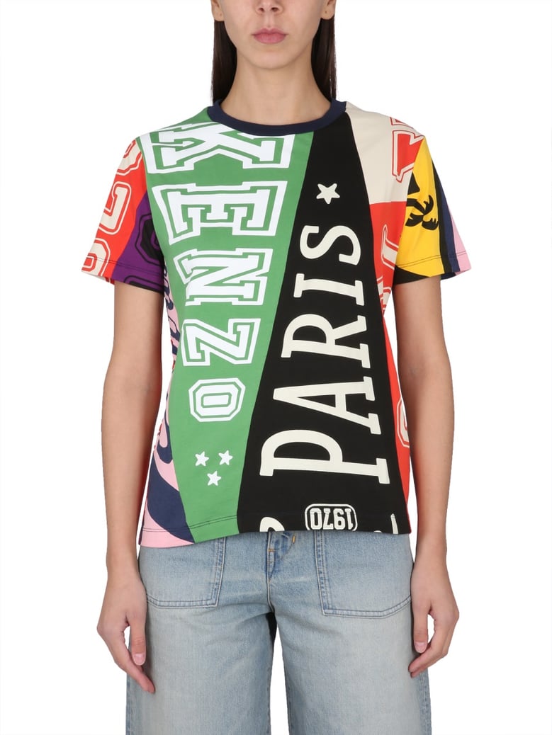 crewneck t-shirt in multicolour by Selfnex