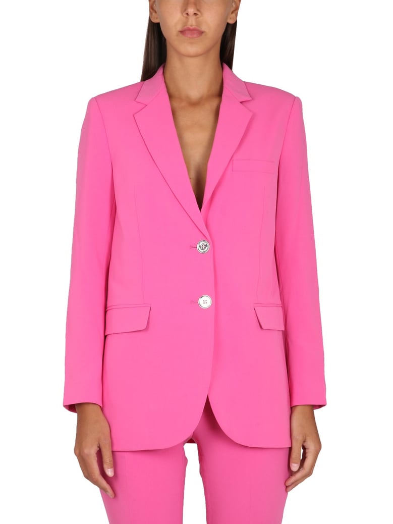 single-breasted blazer in fuchsia by Selfnex