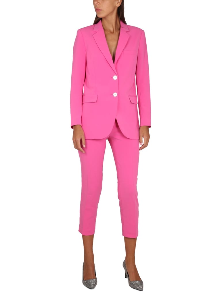 single-breasted blazer in fuchsia by Selfnex
