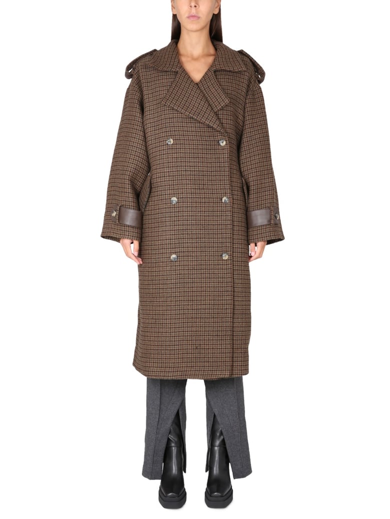 oversize coat with reverse tooth detail by Selfnex