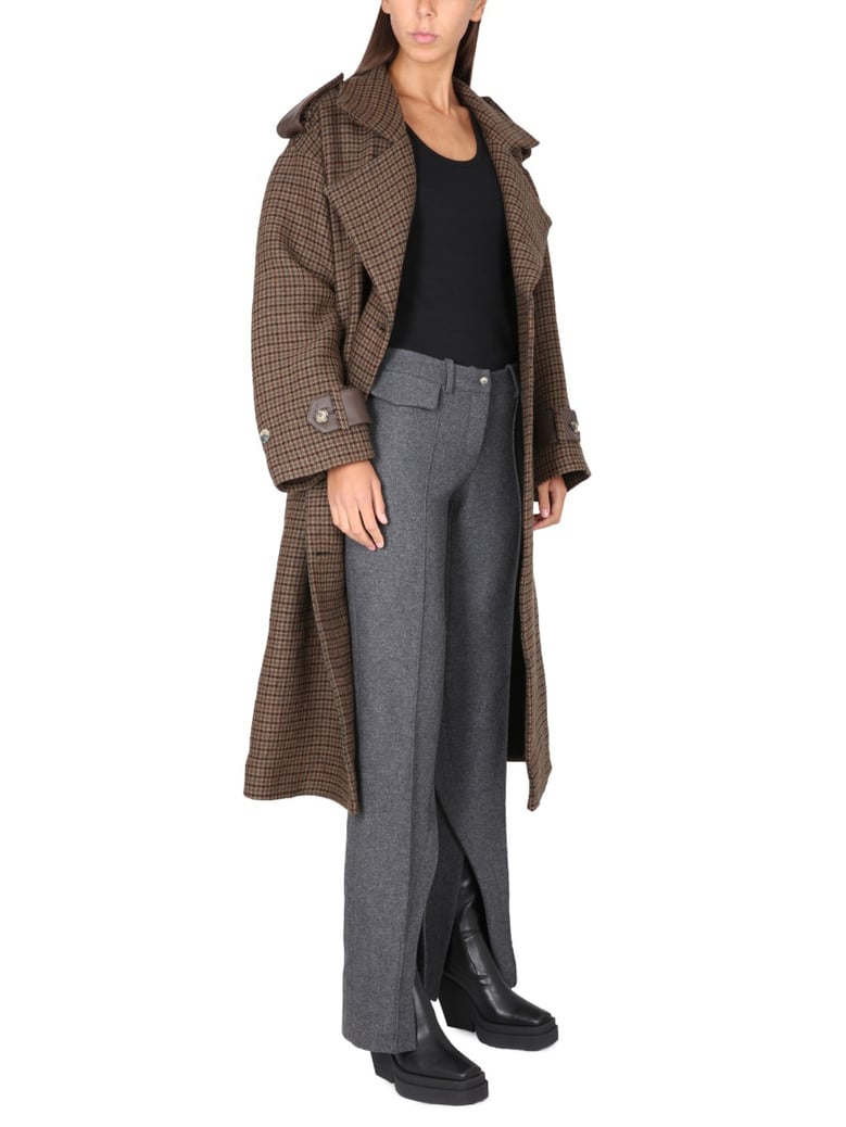 oversize coat with reverse tooth detail by Selfnex