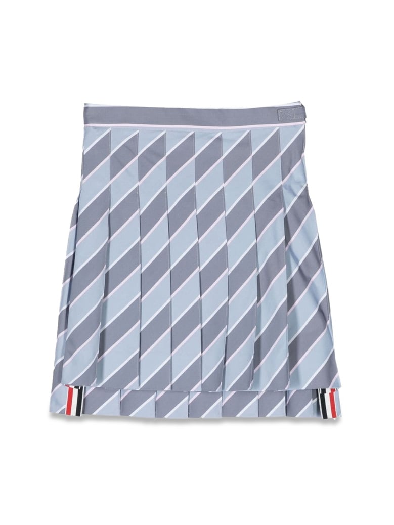 pleated cotton skirt grey by Selfnex