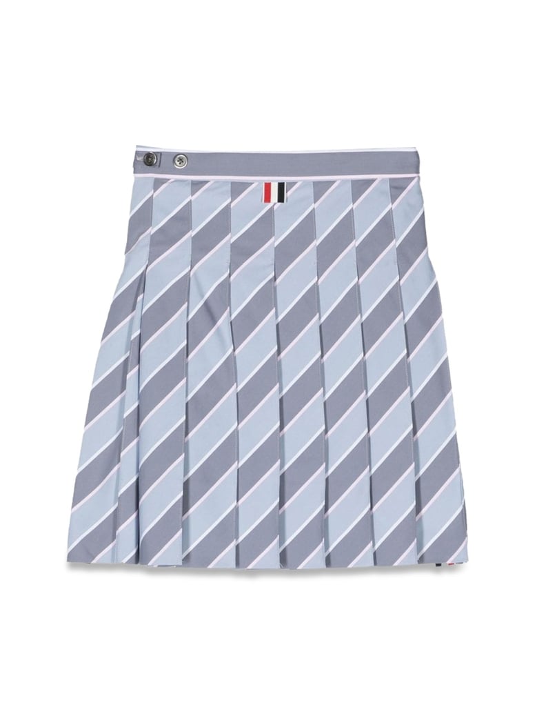 pleated cotton skirt grey by Selfnex