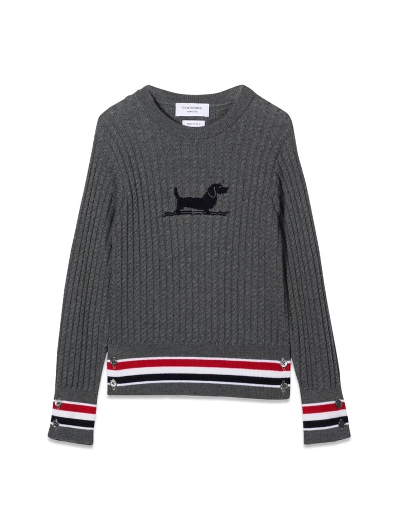 crewneck pullover baby cable grey by Selfnex