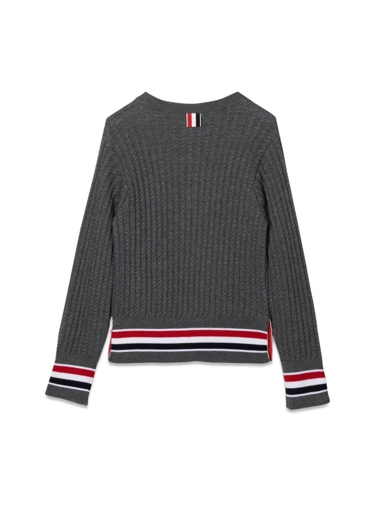 crewneck pullover baby cable grey by Selfnex