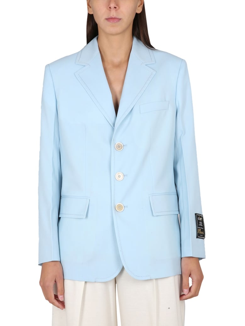 cool wool long blazer by Selfnex