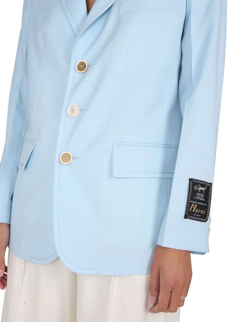 cool wool long blazer by Selfnex