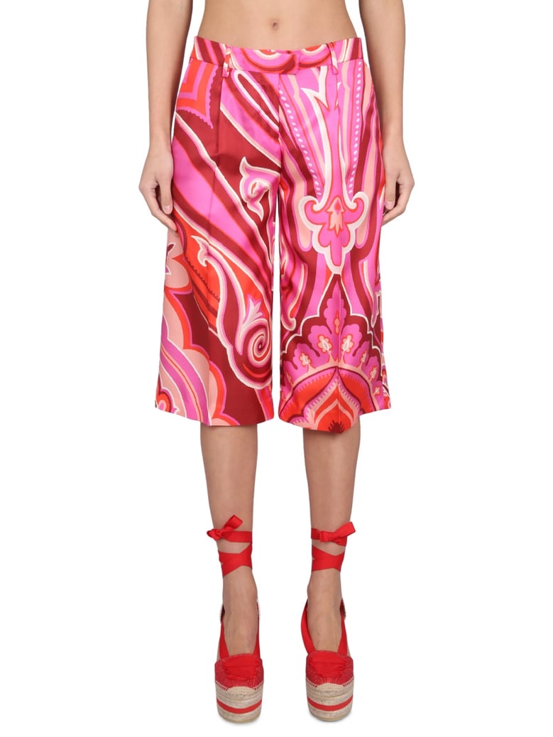silk and cotton bermuda shorts by Selfnex