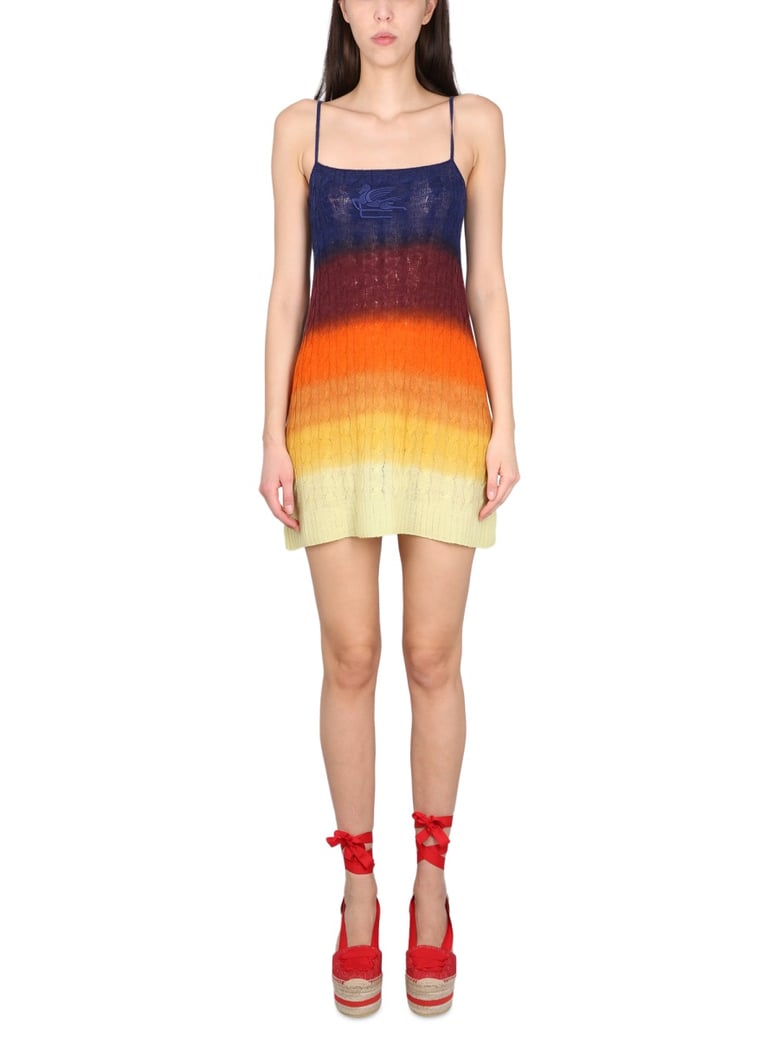 shaded wool mini dress by Selfnex