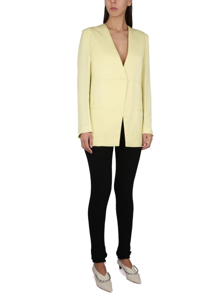 jacket with back slit by Selfnex