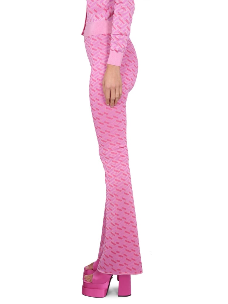 jacquard pants with greek print by Selfnex
