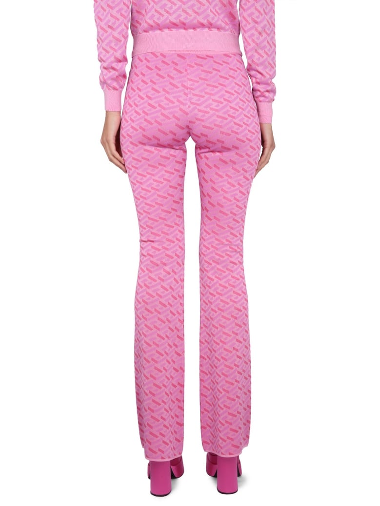 jacquard pants with greek print by Selfnex