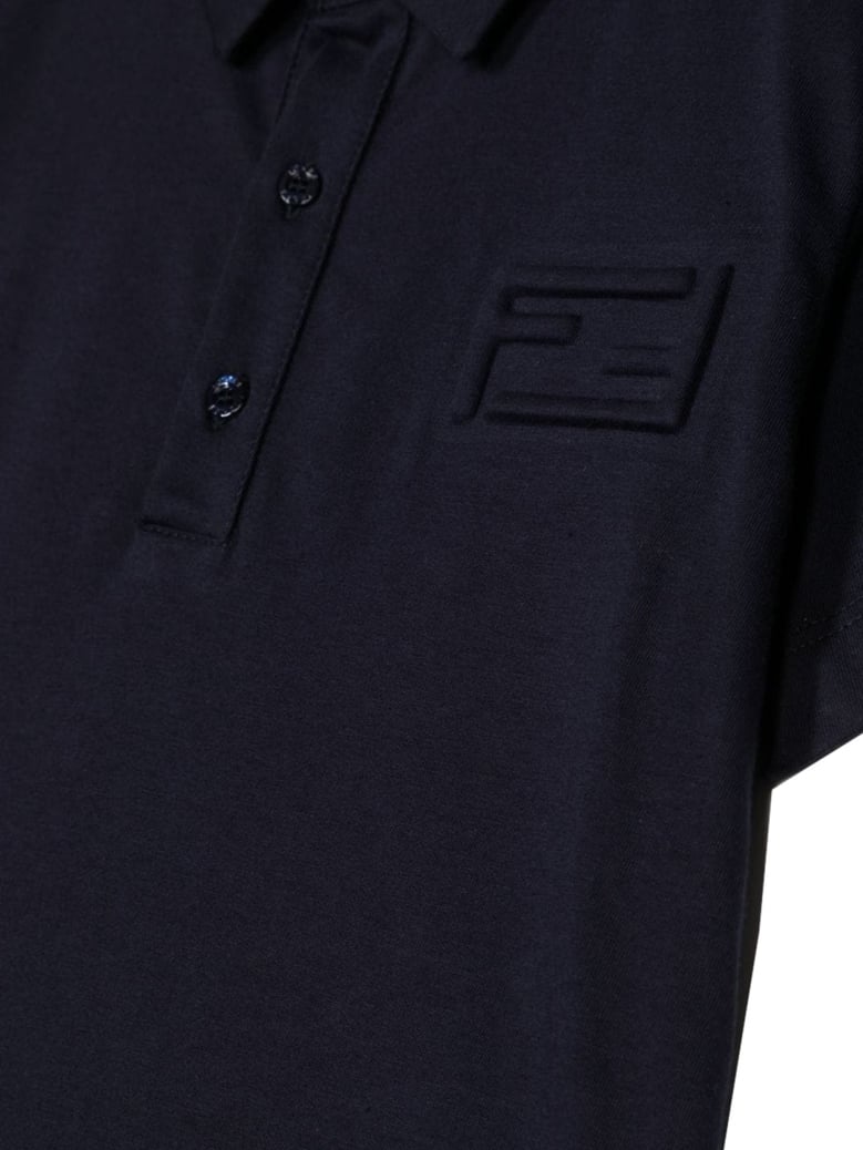 logo polo shirt blue by Selfnex
