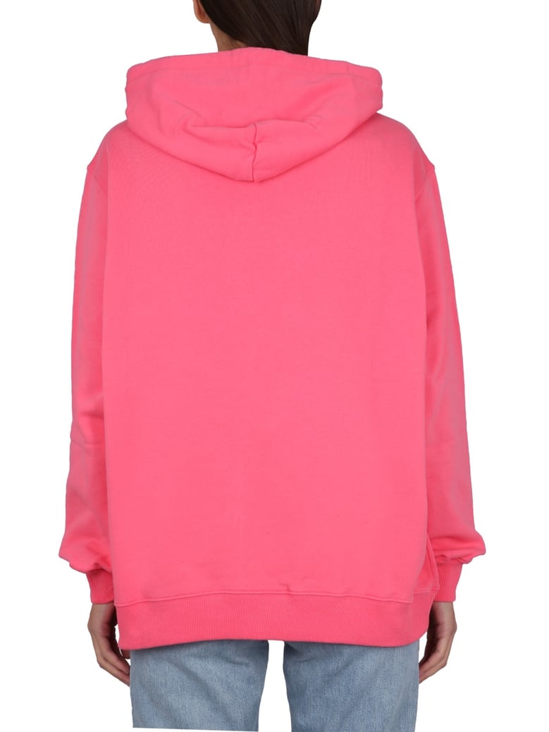 sweatshirt with logo fuchsia by Selfnex