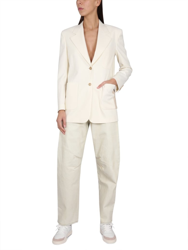 blazer with knit detail by Selfnex