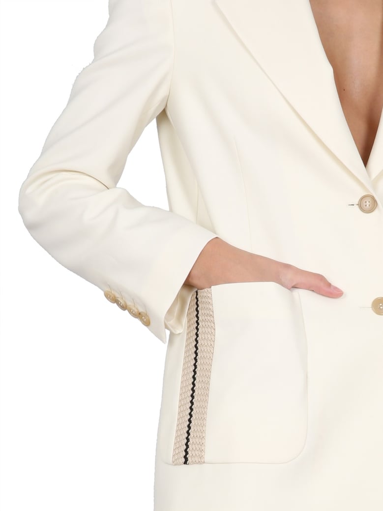 blazer with knit detail by Selfnex