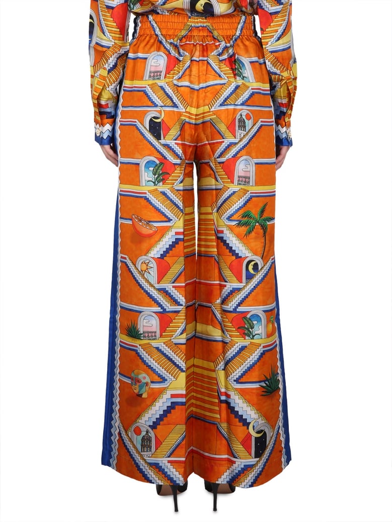 escalier print pants by Selfnex