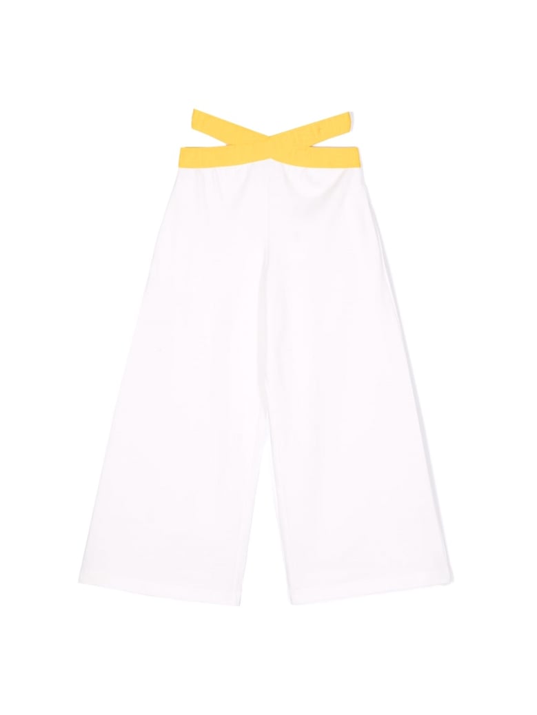 sweatpants wide-fit white by Selfnex