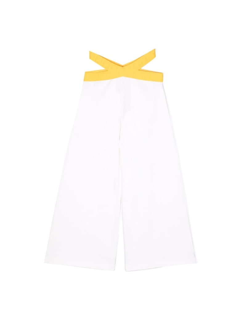 sweatpants wide-fit white by Selfnex