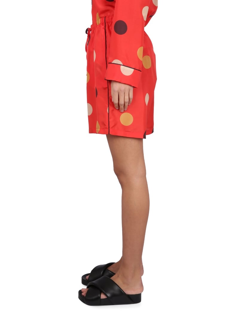 silk elastic drawstring shorts by Selfnex
