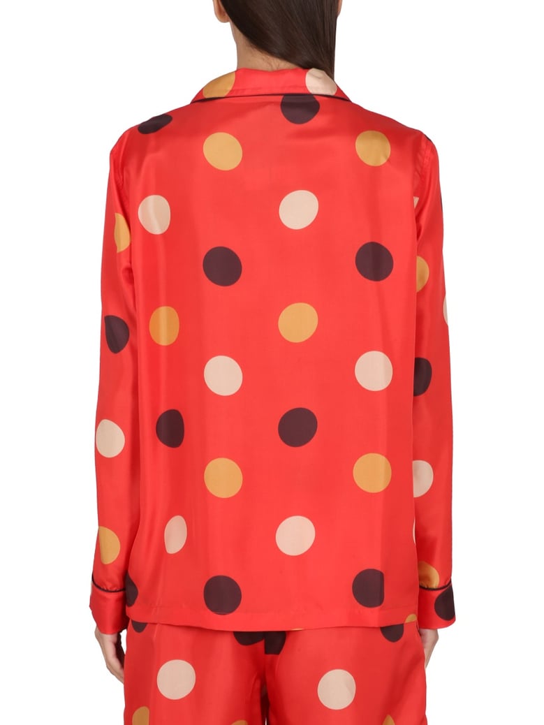round neck silk shirt by Selfnex