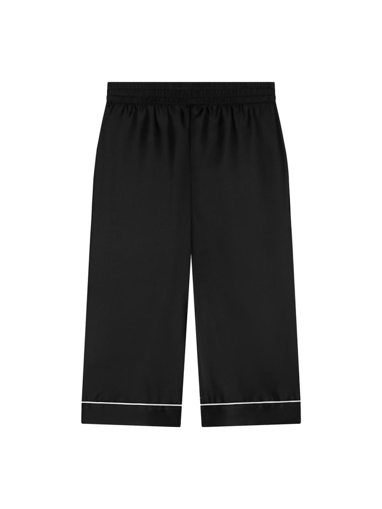 wide silk trousers black by Selfnex