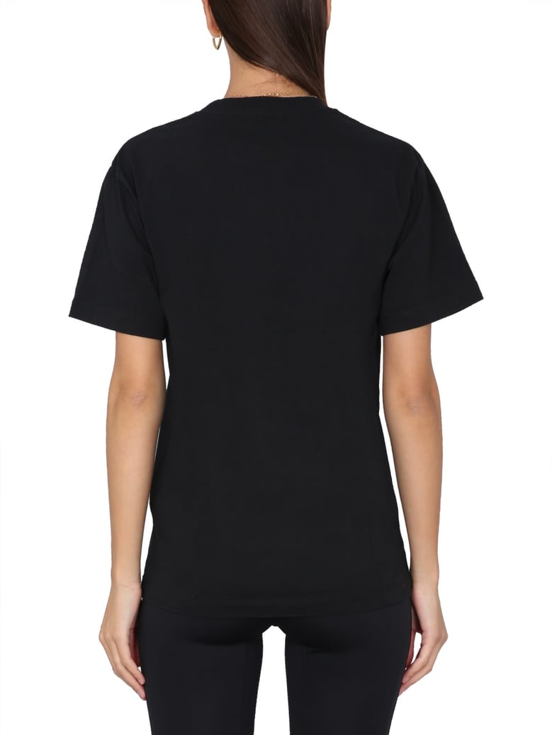 crawling logo print t-shirt by Selfnex