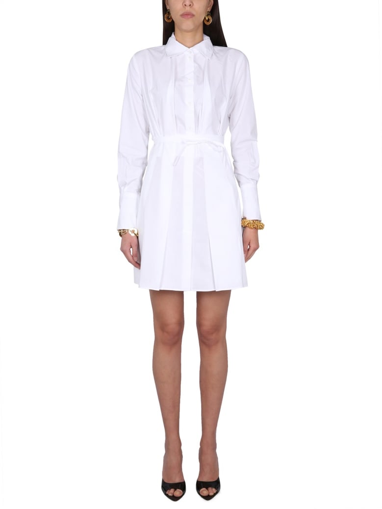 pleated shirt dress by Selfnex