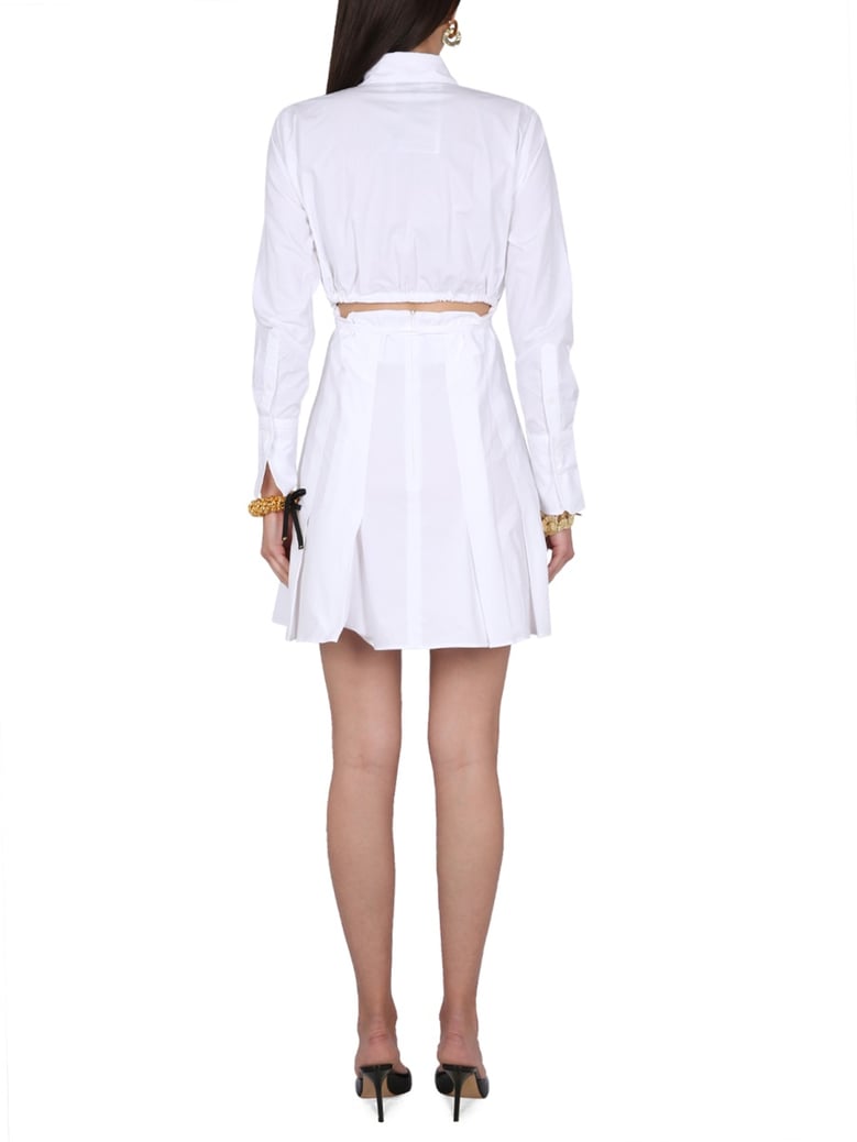 pleated shirt dress by Selfnex