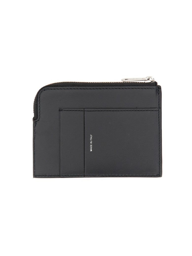 signature stripe zipper wallet by Selfnex