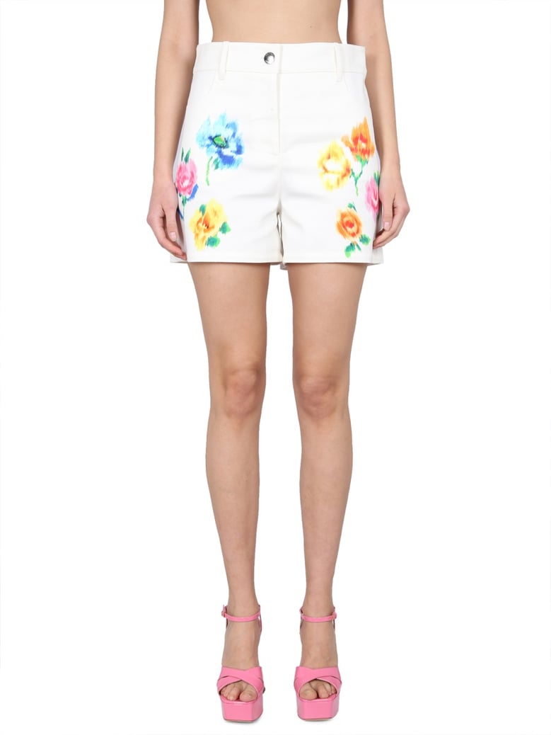 broderie anglaise flower chiné shorts by Selfnex