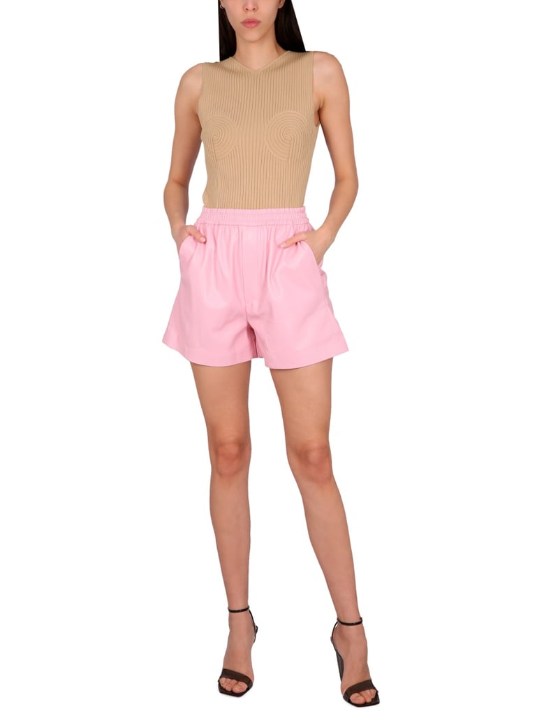 ribbed v-neck top by Selfnex