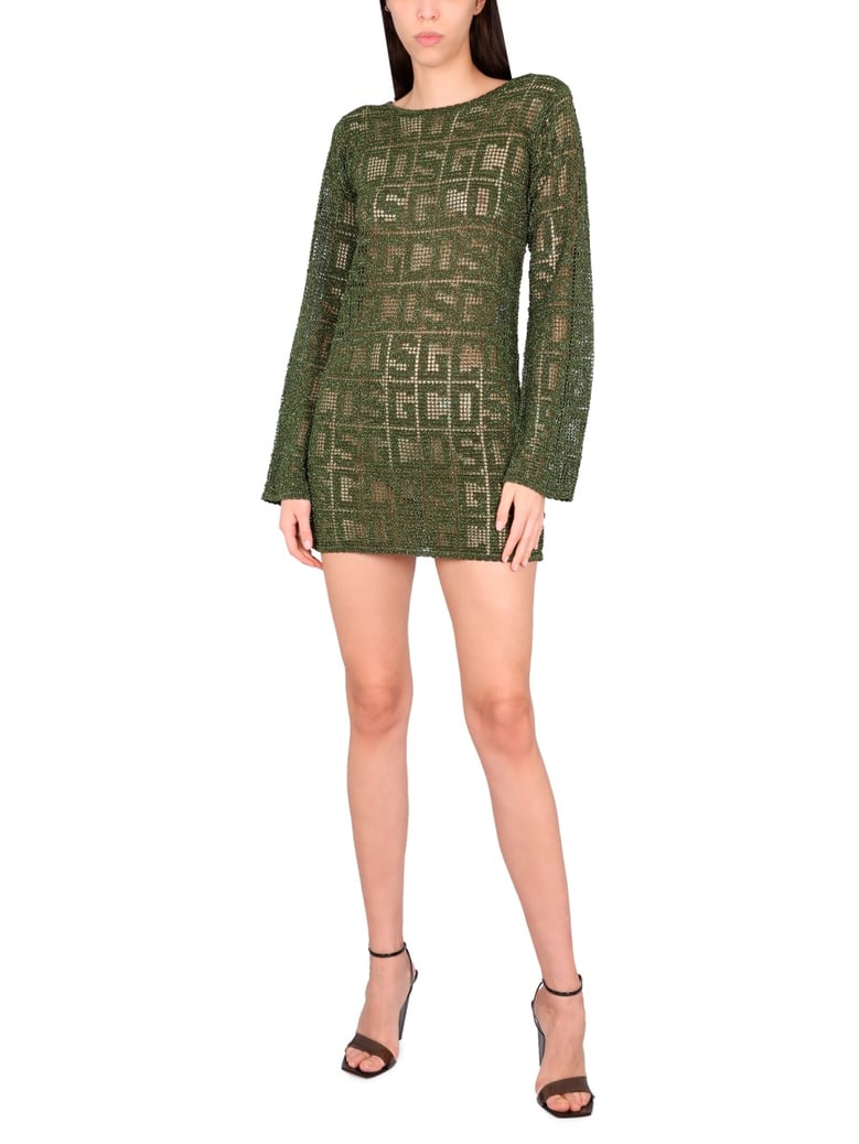 monogram macrame dress by Selfnex