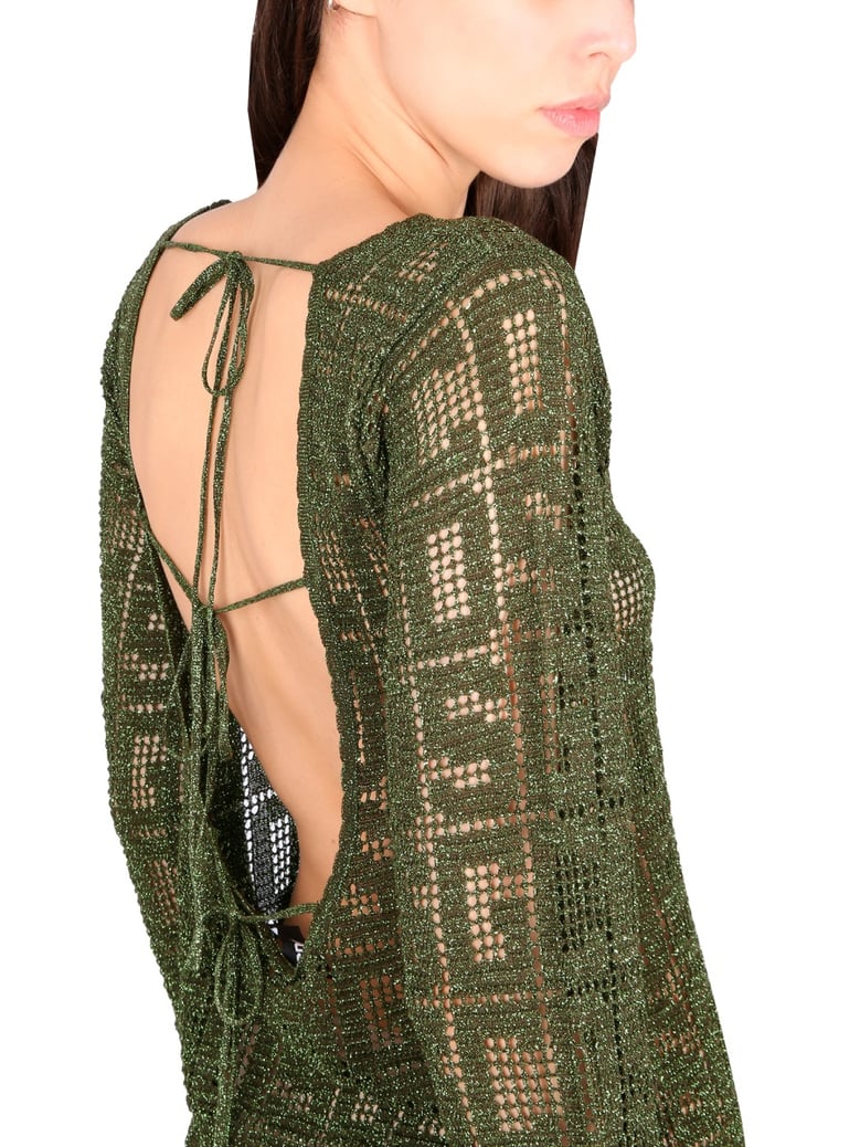 monogram macrame dress by Selfnex
