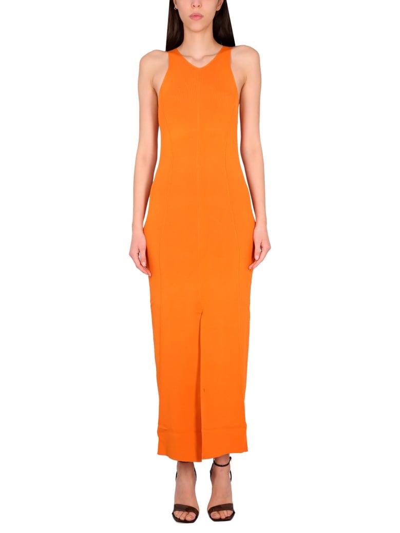 elia dress with front slit by Selfnex