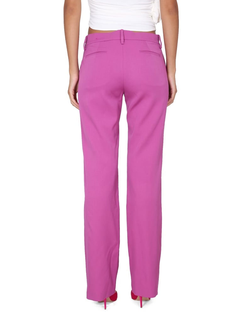 straight-leg pants in fuchsia by Selfnex