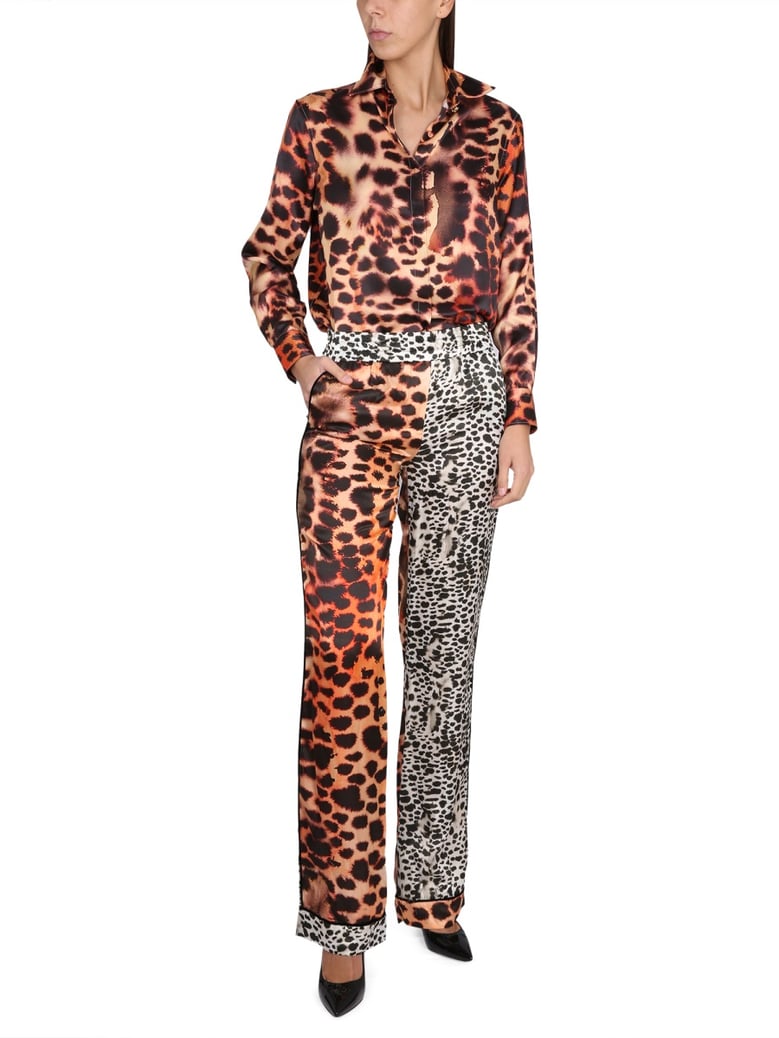 moray eel print pants by Selfnex