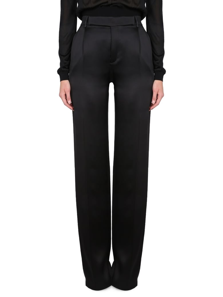 satin flared pants by Selfnex
