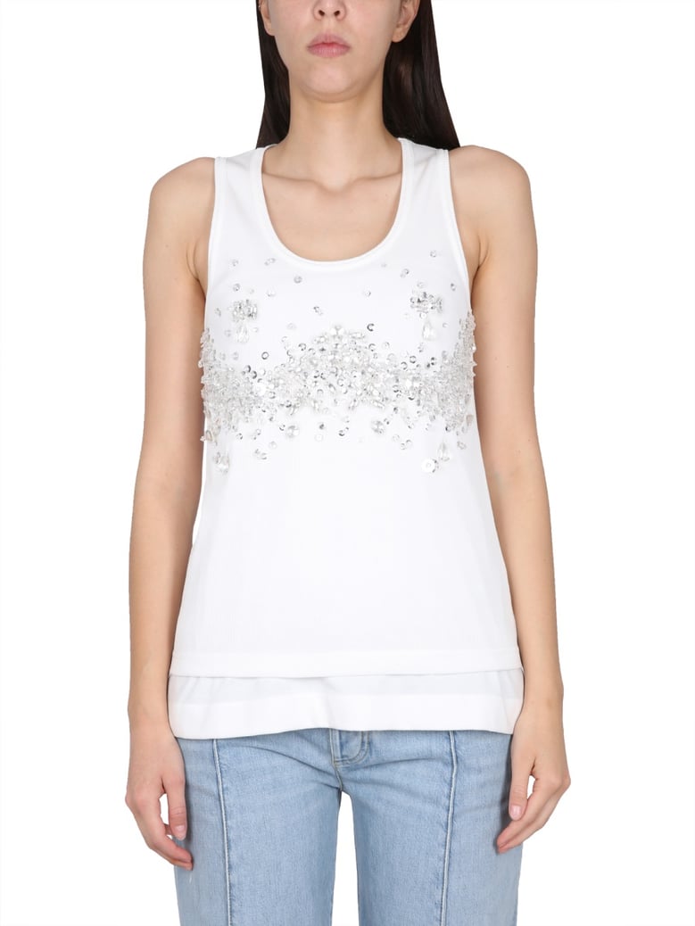 jersey top white by Selfnex