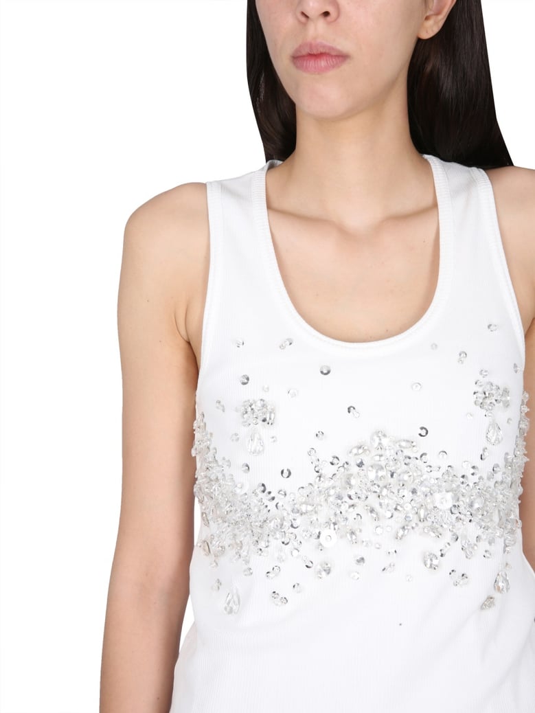 jersey top white by Selfnex