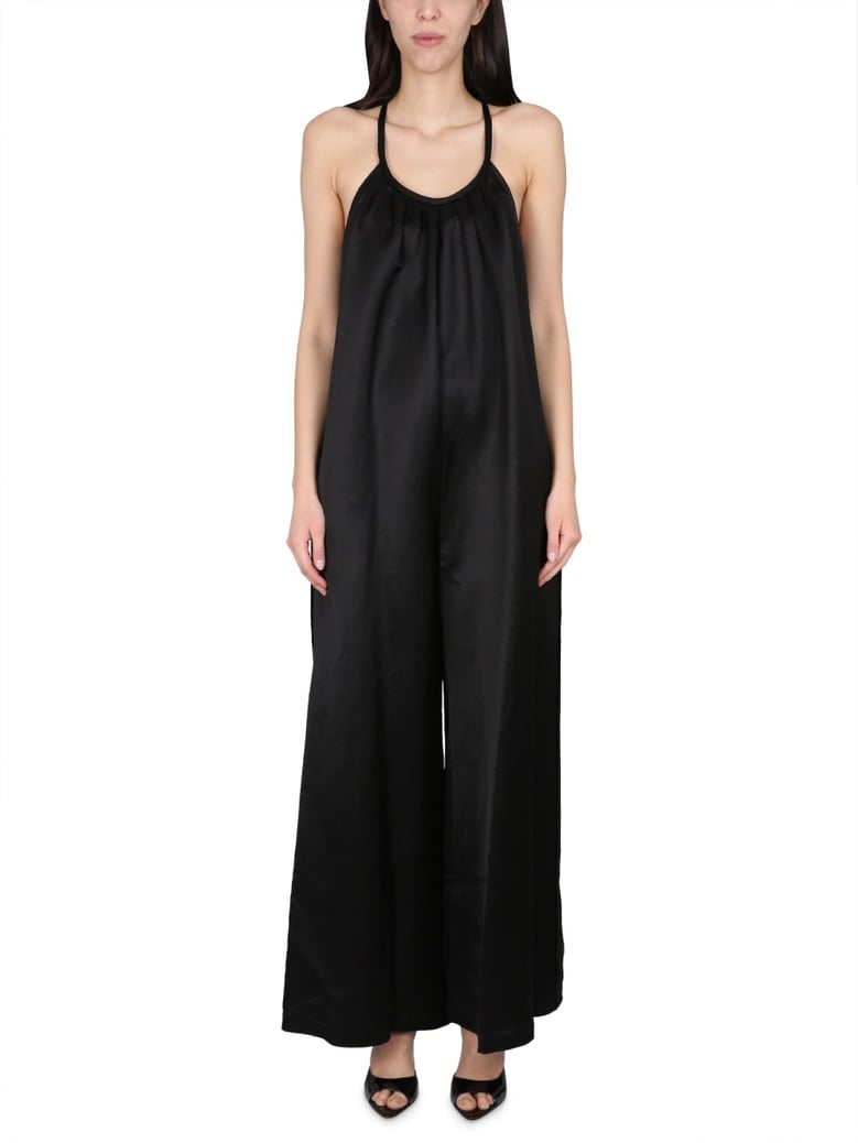 wide satin jumpsuit by Selfnex