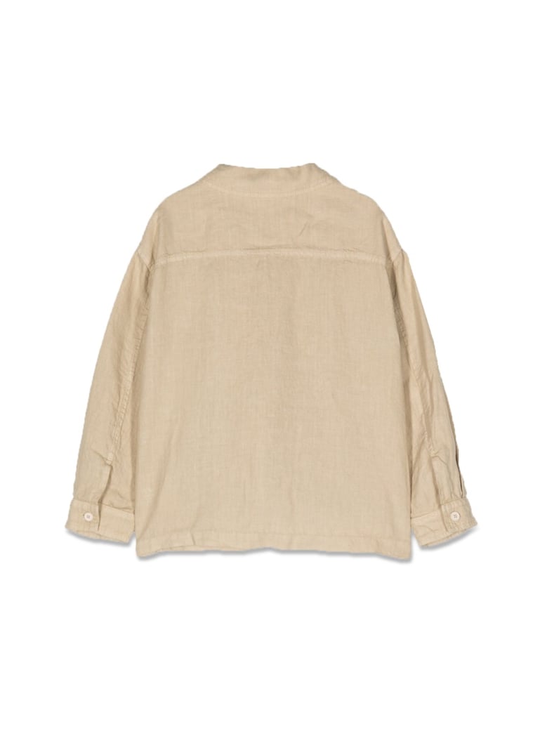 shirt jacket linen beige by Selfnex