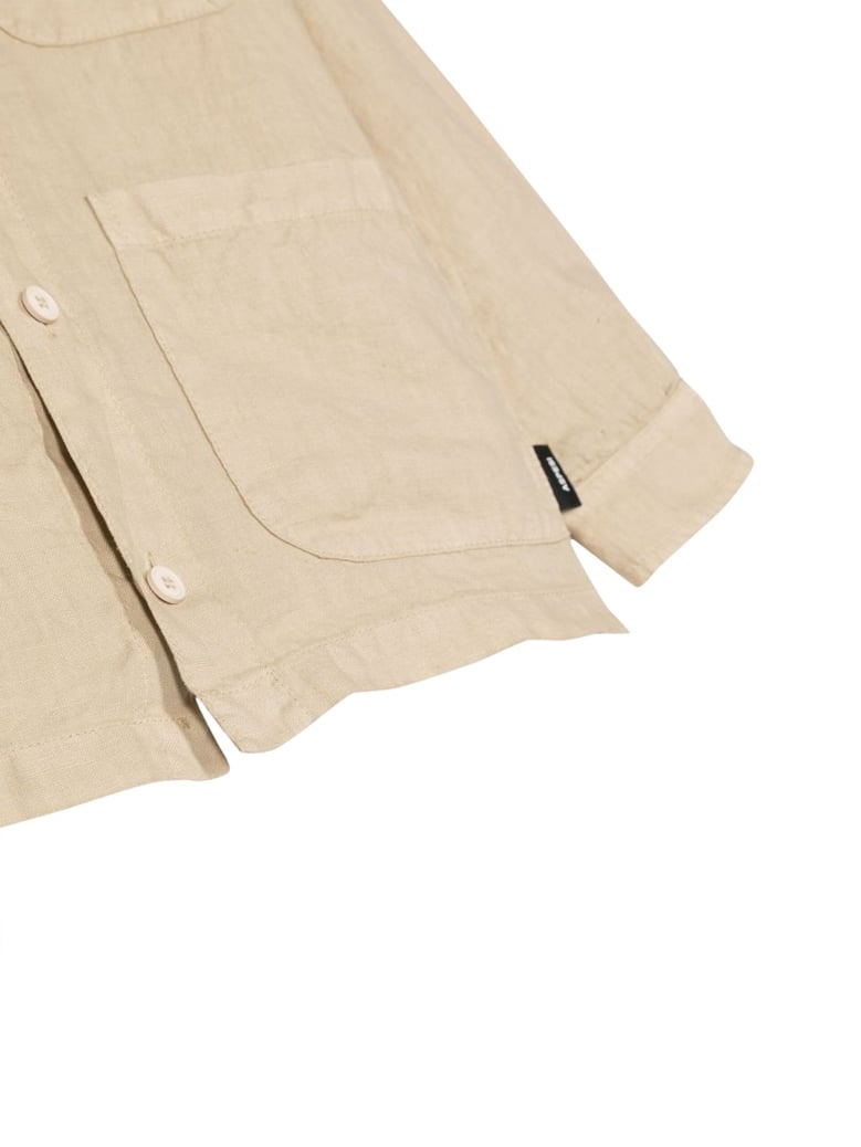 shirt jacket linen beige by Selfnex