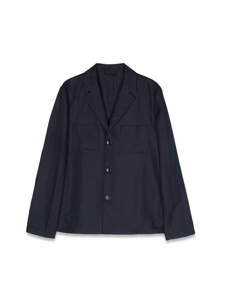 blazer blue cotton-linen by Selfnex