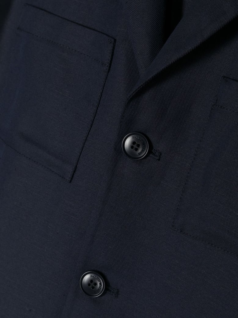 blazer blue cotton-linen by Selfnex