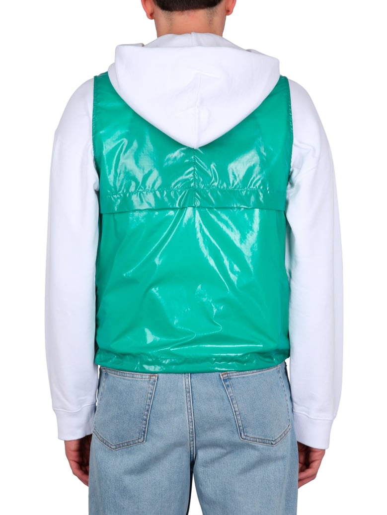 v-neck zipper closure waistcoat by Selfnex