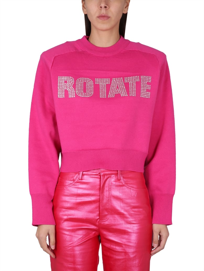 fuchsia sweatshirt with logo by Selfnex