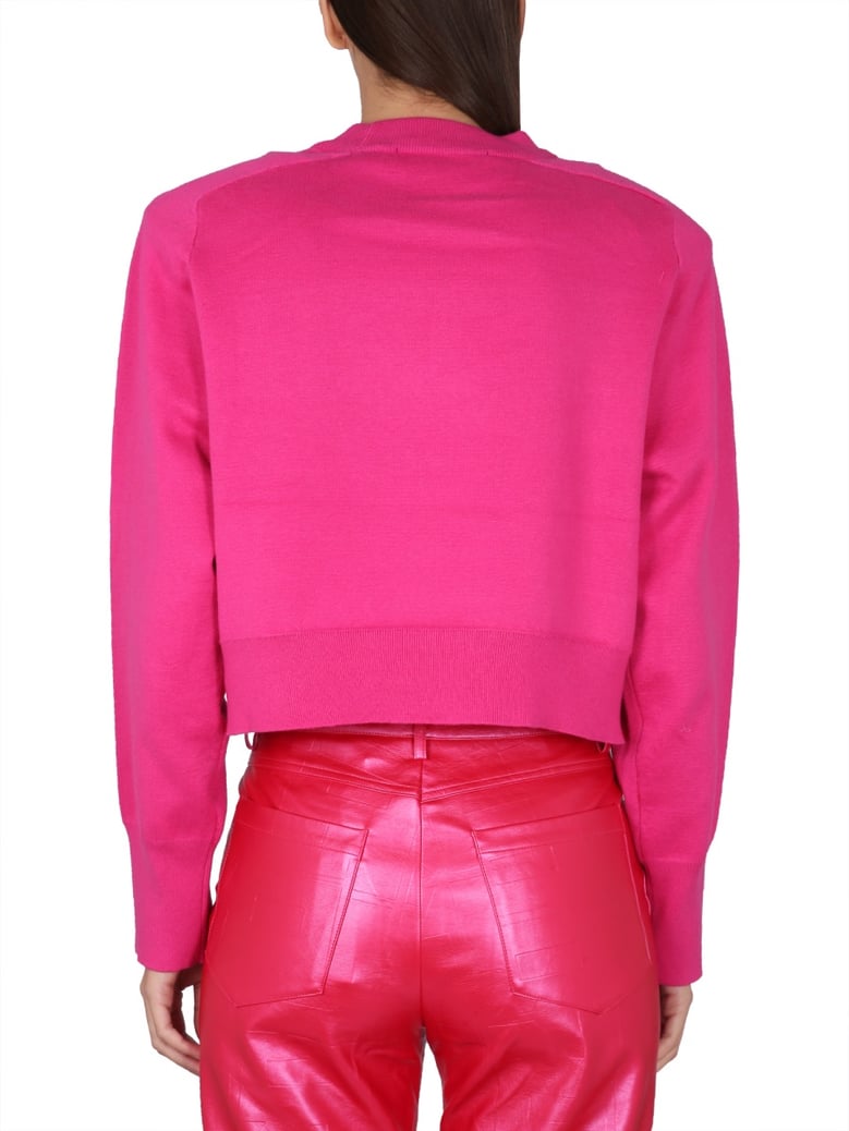 fuchsia sweatshirt with logo by Selfnex