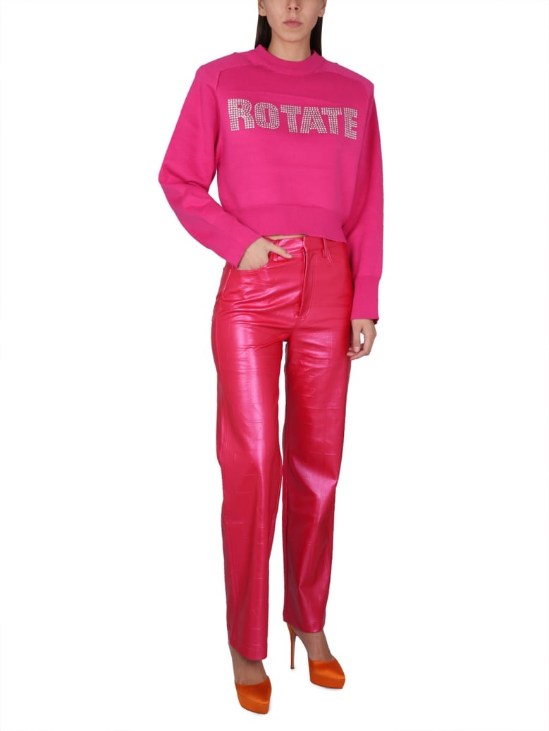 fuchsia sweatshirt with logo by Selfnex